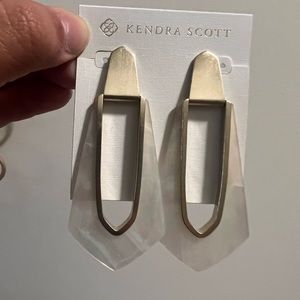 Kiernan Earrings in Gold and Ivory Mother of Pearl